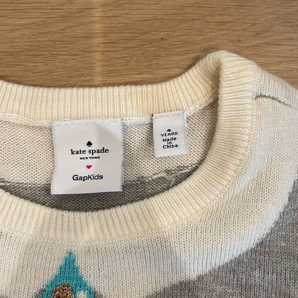 Kate spade x gap kids size 5 sweater - Picture 2 of 3